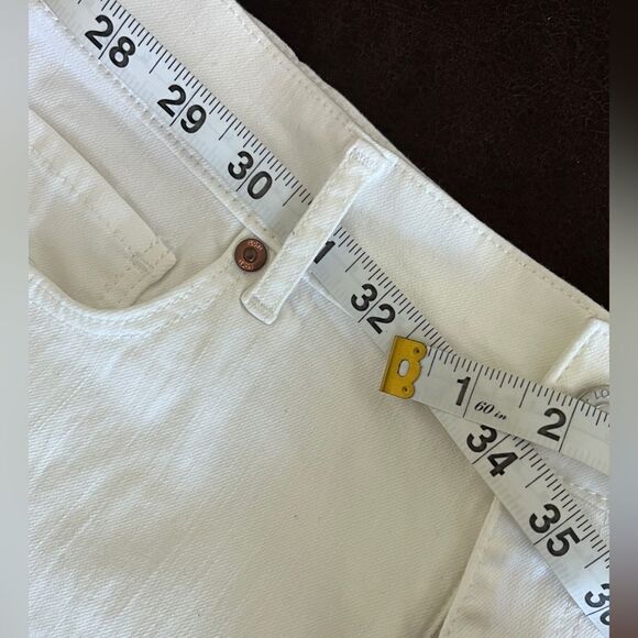 LOFT White Denim 3” Shorts Cut Off Mid Rise Sz 2/26 - Picture 4 of 6